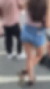 Milf with tight ass in jean shorts