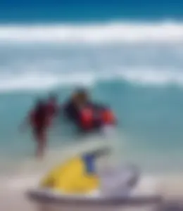 Jet ski babe with a nice ass in black thong