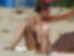 Nude beach and topless girls
