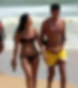 Sexy Asian on the beach with nice boobs and ass