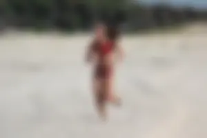 Lifeguard tournament girls on the beach