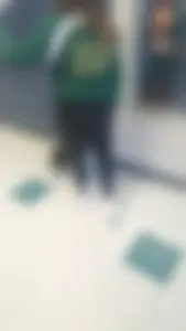 Sexy High School teen in see through leggings with visible thong and great ass