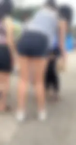 Busty asian with vpl