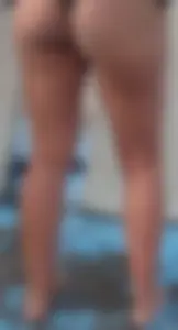 Beach shower milf in semi thong bikini with a nice ass