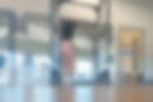 Tall gym brunette in tight pink shorts, part 2