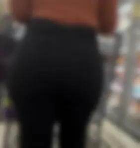 The curves on this Ebony in Black Jeans