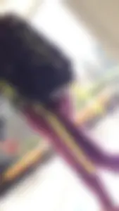 Teen in Tight Purple Pants Walking Down the Street With a Backpack, Nice Fit Booty And Legs