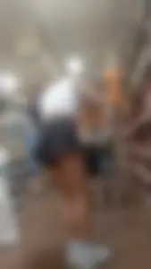 Blonde college babe loose shorts (oc)