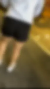 Black booty shorts in the rain (OC)