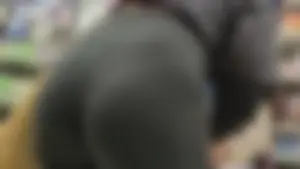 Blonde girl in black shorts