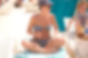 Bunch of sexy girls and milfs in bikinis at the beach