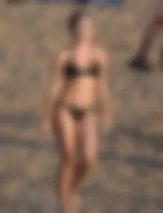 Cute candid girl in a swimsuit beach creepshot, awesome body