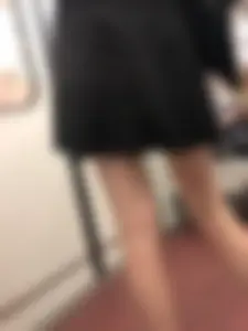 Girl With Long Thin Legs in the Subway Train and on the Escalator Hot Creepshot