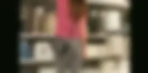 Skinny Girl in Yoga Pants at the Store Candid