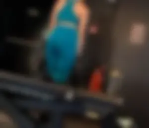 Gym Girl Bending Over in Blue Leggings (OC and GIFS)