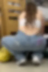 Redhead squatting and working part 5 (oc)