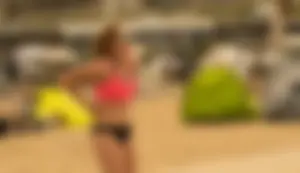 Beach volleyball babes in bikinis
