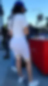 Latina with huge ass in white spandex shorts