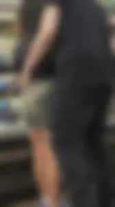 Ebony in tight short dress twerking on BF