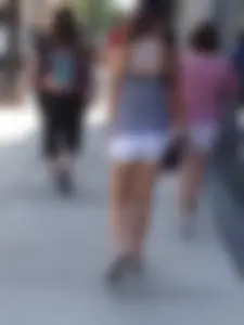 Philly girl with a nice ass in white shorts with vpl