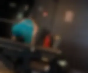 Gym Girl Bending Over in Blue Leggings (OC and GIFS)