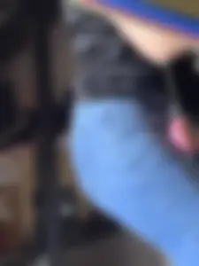 Hot milf in blue tight jeans closeup creepshots, hot ass
