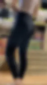 Sexy petite college girl with fit body in leggings