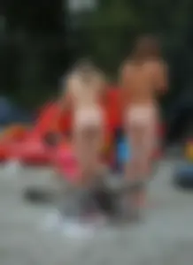 Nude beach and topless girls