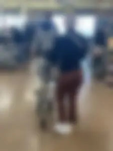 Return of the TIGHT Blue Leggings Blonde (This time in Burgandy)