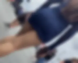 Girl with nice legs in dress