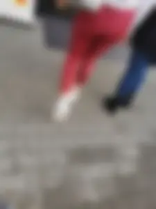 Nice ass in tight red leggings shopping