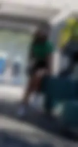 Petite woman in short miniskirt, pretty cheeks and beautiful face [oc]