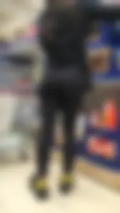 Brunette store worker bubble butt