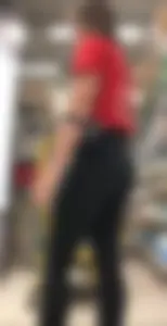 Teen at Work in her Leggings