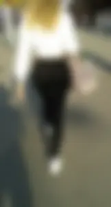 C-thru leggings babe with a red thong underneath