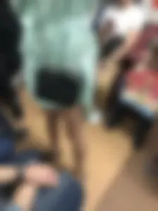 Girl in a Dress With Sexy Legs in Subway and on a Street