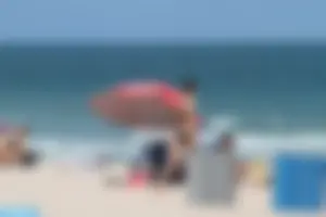 Big collection of various sexy girls on a beach in bikinis