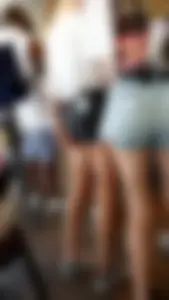 Teens in shorts shorts…tiny butt cheeks