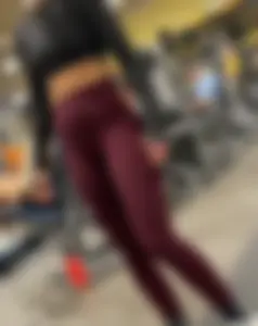Sexy Fawn in Red Leggings — Amazing Petite Ass