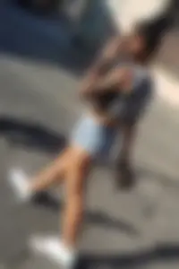 Nice legs and a little peach showing, shorts
