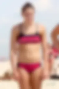 Lifeguard tournament girls on the beach