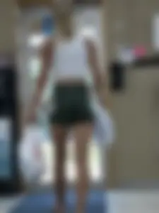 Brunette College Babe Tight Booty Sweatshorts VPL