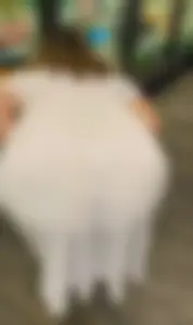 Gas Station White Thong VPL