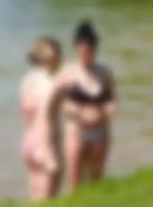 2 bikini babes at the lake