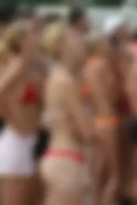 Beach voyeur girls in bikinis, thongs and topless