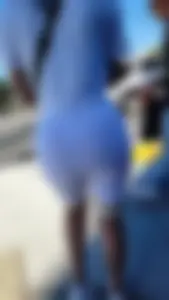 Latina with huge ass in white spandex shorts