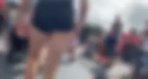 Tight booty in tiny shorts OC