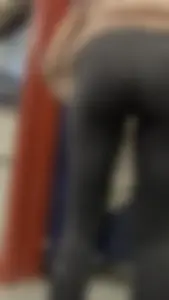 Skinny And Tight College Girl In Blue Leggings Bends Over For Me (Upshots)
