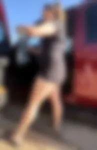 Pawg cheeks hanging out in black romper