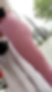 Super cute MEGABABE in pink leggings with bubble butt!